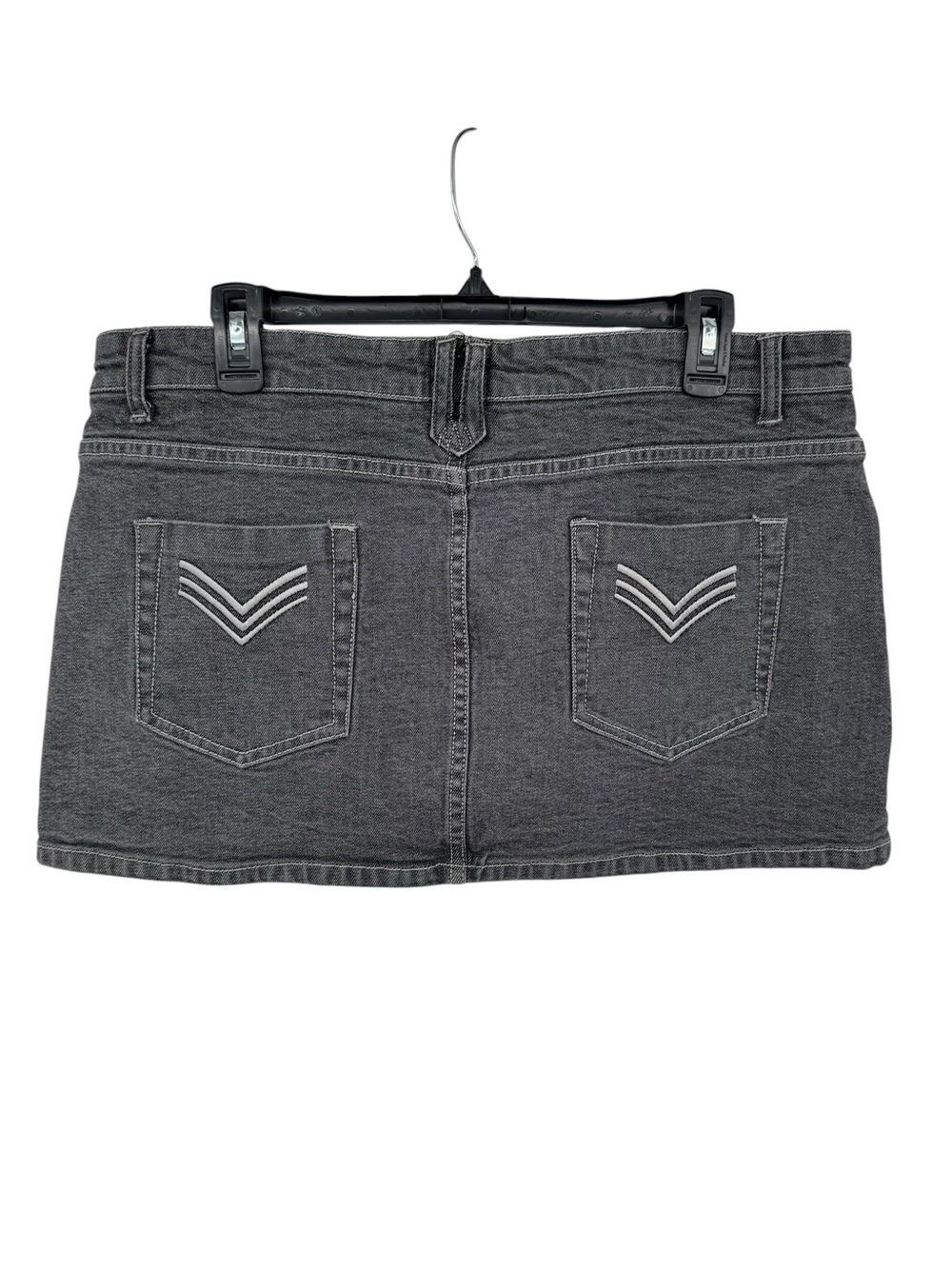 Chor Y2K Low Rise Military Grey Denim Skirt XL